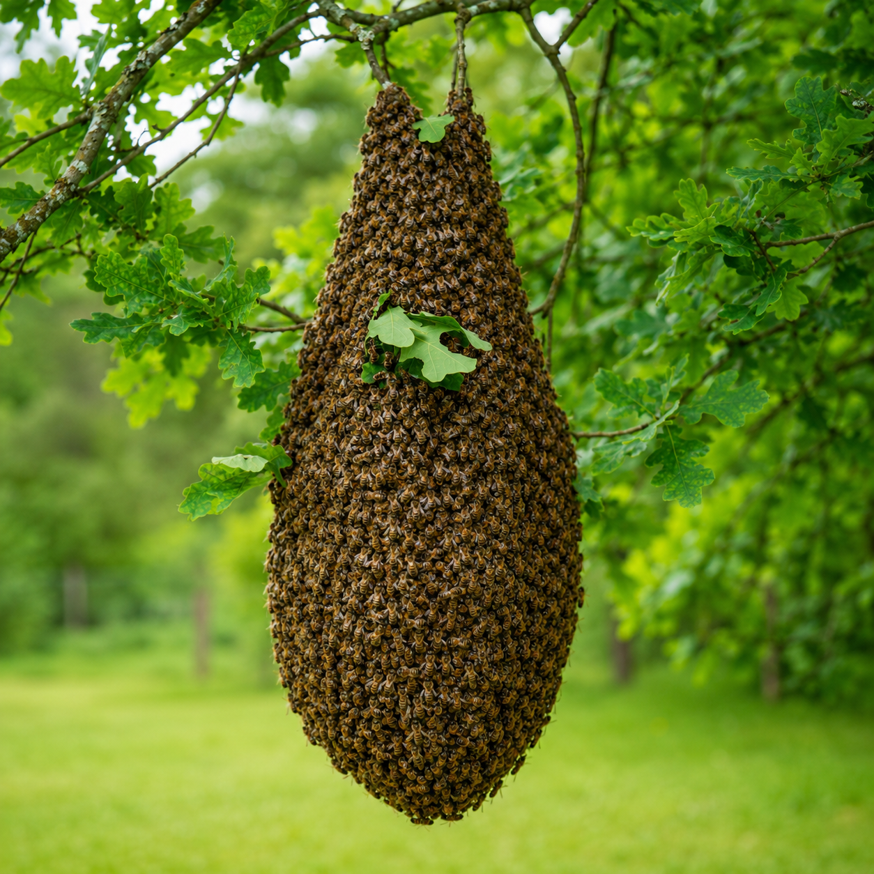 Exemple d’un essaim d’abeilles